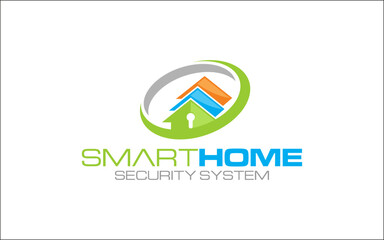 Illustration vector graphic of modern smart home technology logo design