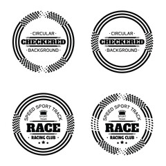 Black checkered pattern circles