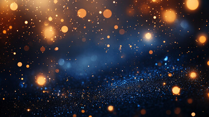 abstract background featuring deep blue hues contrasted with shimmering gold elements, symbolizing depth, luxury, and creativity. Ideal for conveying sophistication and modernity