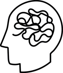  Tangled Thoughts Within a Silhouette Mind