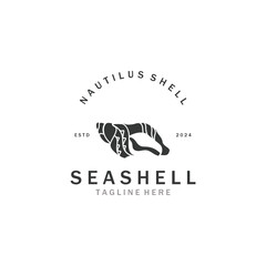 Seashell Logo. Ocean Animals premium quality graphic outline symbols collection template