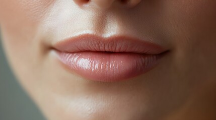 Naklejka premium Detailed view of a woman's wrinkles around her mouth, followed by a smooth, rejuvenated skin texture post-anti-wrinkle treatment