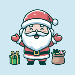 SANTA CLAUSE ICON ON SIMPLE CHRISTMAS
