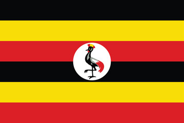 National flag of Uganda , digital vector design and illustration 
