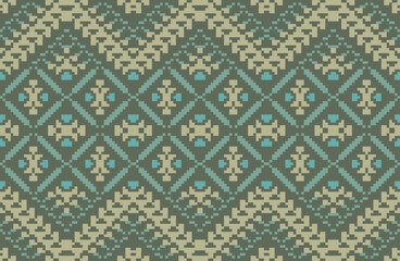 Antique Islamic Geometric Patterns Printablefolk Embroidery, Aztec Geometric Ornament Print. Design for Carpet, Wallpaper, Clothing, Wrapping, Fabric