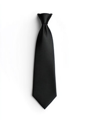 elegant black tie on a white background for formal occasions