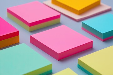 Vibrant Glossy Adhesive Sticky Notes with Strong Bonding Elements