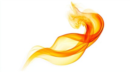 Fototapeta premium A single flame with a twisting, ribbon-like structure