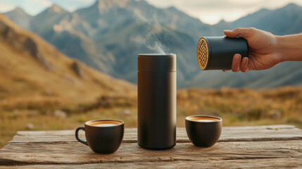 Brew your favorite coffee in the great outdoors with this portable coffee maker. Lightweight, durable, and perfect for enjoying fresh espresso wherever adventure takes you.