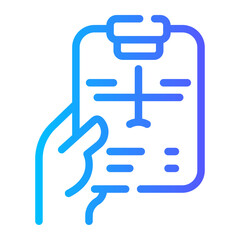 health report Line Gradient Icon