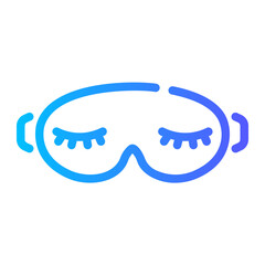 sleep Line Gradient Icon