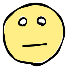 Hand-drawn emojis and emoticons expressing fear, shock, and despair. These materials, drawn in a pen-drawing style, feature simple and cute designs.