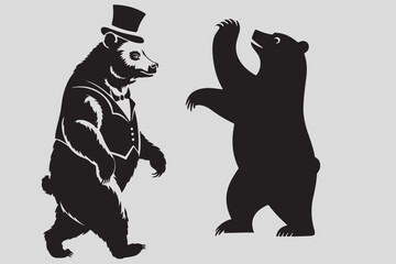 bear vector and bear head illustration