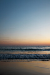 Moon after sunset from the beach.