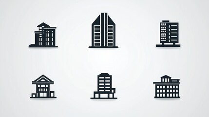 Fototapeta premium Simple and Clean Architecture Icon Representing Building Design Concepts