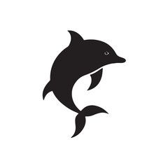 Jumping Dolphin Silhouette