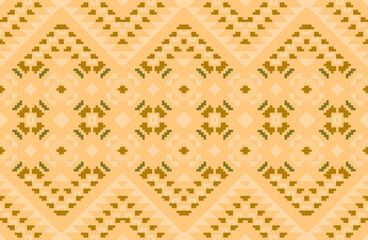 Scandinavian Uzbek Ikat Patternfolk Embroidery, Aztec Geometric Ornament Print. Design for Carpet, Wallpaper, Clothing, Wrapping, Fabric