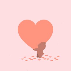 pink valentine heart