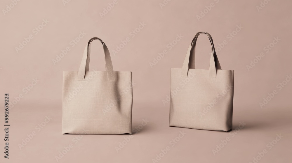 Poster canvas tote bag mock-up with space for custom art or logo.