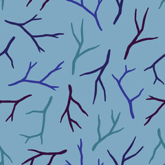 Bunch of twig Vector Seamless Pattern illustration Design