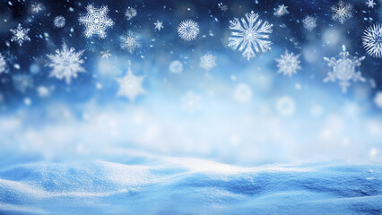Naklejka premium christmas background with snowflakes