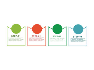 four step vector infographic vector  template design