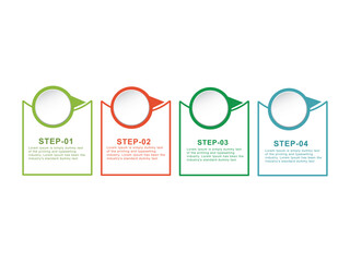 four step vector infographic vector  template design 01