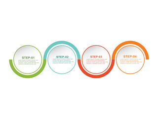 4 Steps  Infographic Options Template