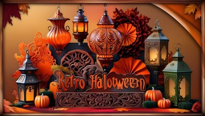 Obraz premium Spooky Halloween Decorations