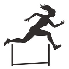 silhouette of a woman jumping