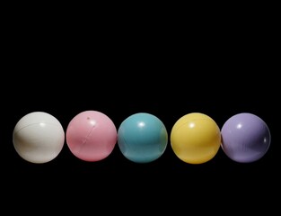 ball in black background