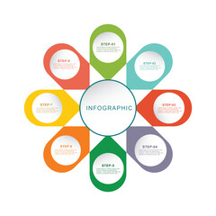 Business Infographic 8 step vector design 01