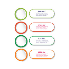 circle business four step infographic vector design 05