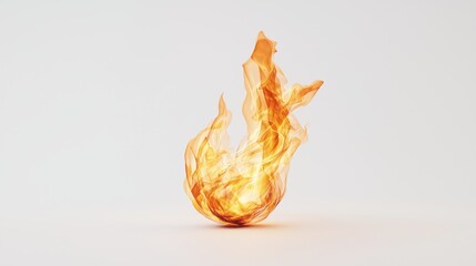 A small, rounded flame with a compact structure