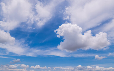 clear blue sky background,clouds with background, Blue sky background with tiny clouds. White fluffy clouds in the blue sky. 