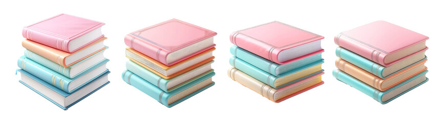 Elegant Pastel Book Stack