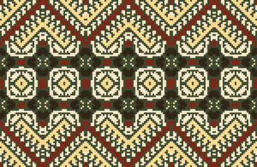 Native Traditional Pattern Dressfolk Embroidery, Aztec Geometric Ornament Print. Design for Carpet, Wallpaper, Clothing, Wrapping, Fabric