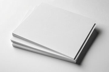 Blank A4 Stacked Paper Mockup isolated created with Generative AI