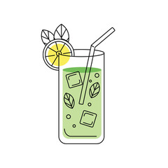 Mojito icon. Simple mojito icon for social media, app, and web design. Vector illustration