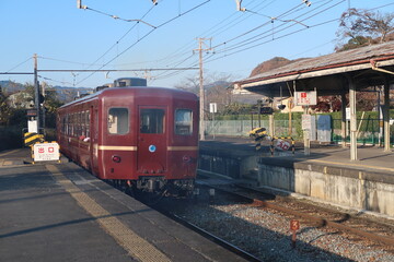 Fototapeta premium 日本, 埼玉県長瀞町の月の石もみじ公園, 荒川, 上長瀞駅