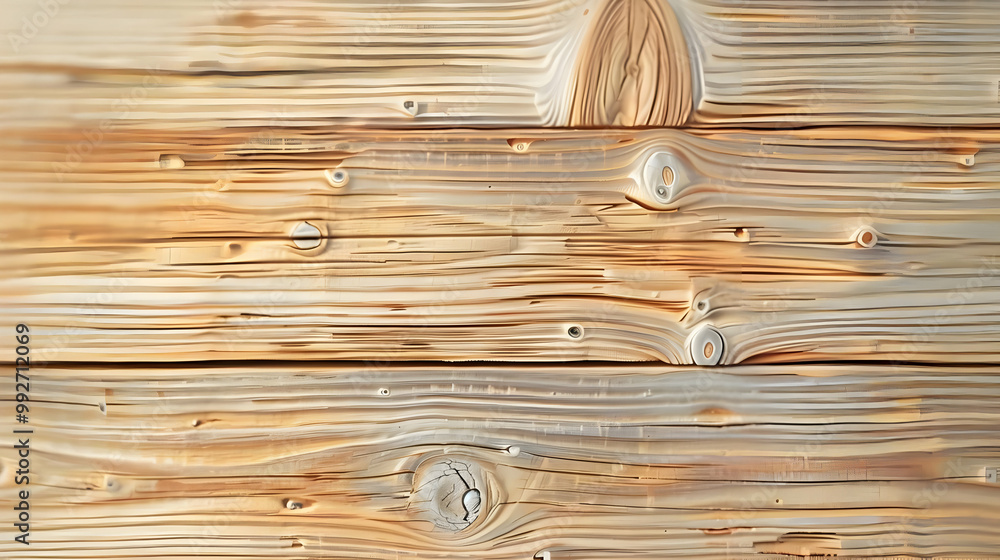 Poster close-up view of weathered wood planks, featuring grain patterns and knots, showing rustic texture a