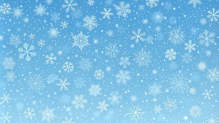 light blue background with white snowflakes