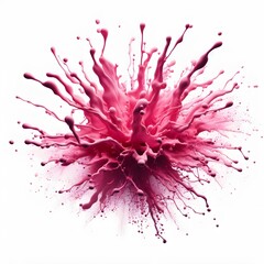 red liquid scared on white background