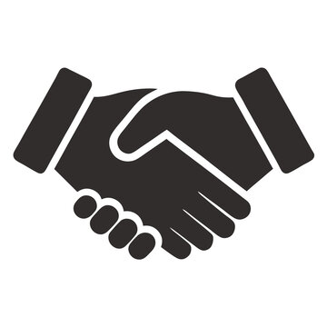 recommend clip art: Handshake icon Silhouette line art vector illustration