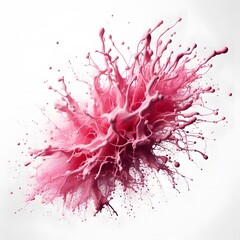 paint splashes on white background