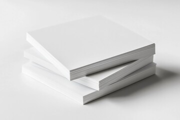 Blank A4 Stacked Paper Mockup isolated created with Generative AI