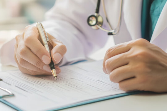 doctor writing prescription