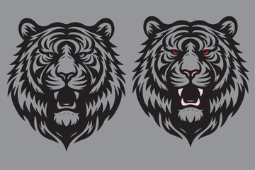  animal vector and Tiger head vector illustration