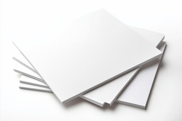 Blank A4 Stacked Paper Mockup isolated created with Generative AI