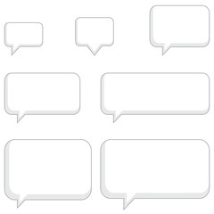 Chat Rectangle Dialogue Bubbles Square Message